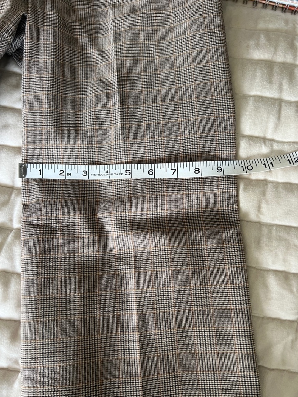 Haver & Blair Trouser Pants Women Large brown plaid Wide Leg Cropped Career - Picture 9 of 11